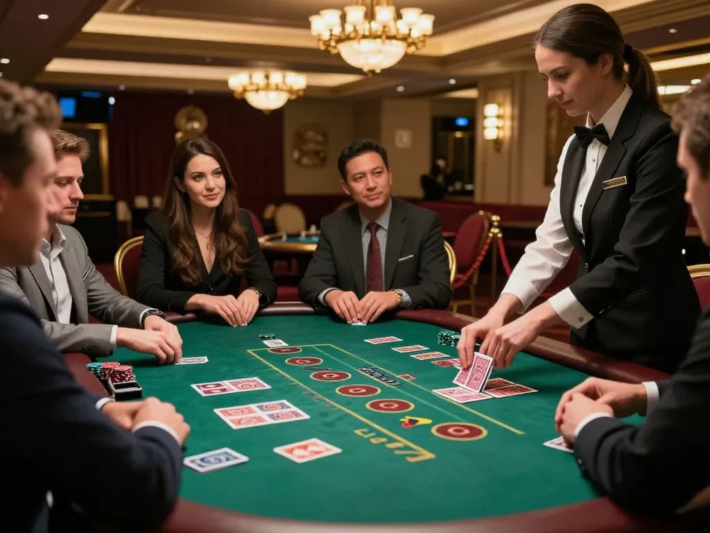 Players engaging in Power Blackjack at SC 88 casino, highlighting strategic card gameplay and luxurious atmosphere