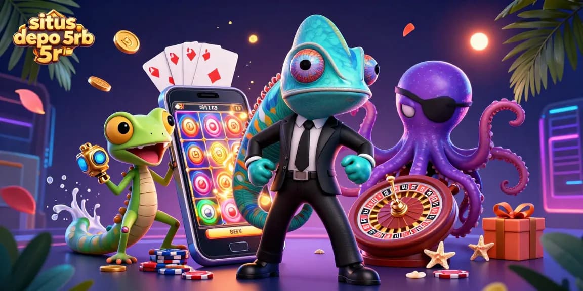 Win big with situs depo 5rb’s colorful slots featuring vibrant characters and exciting game elements.