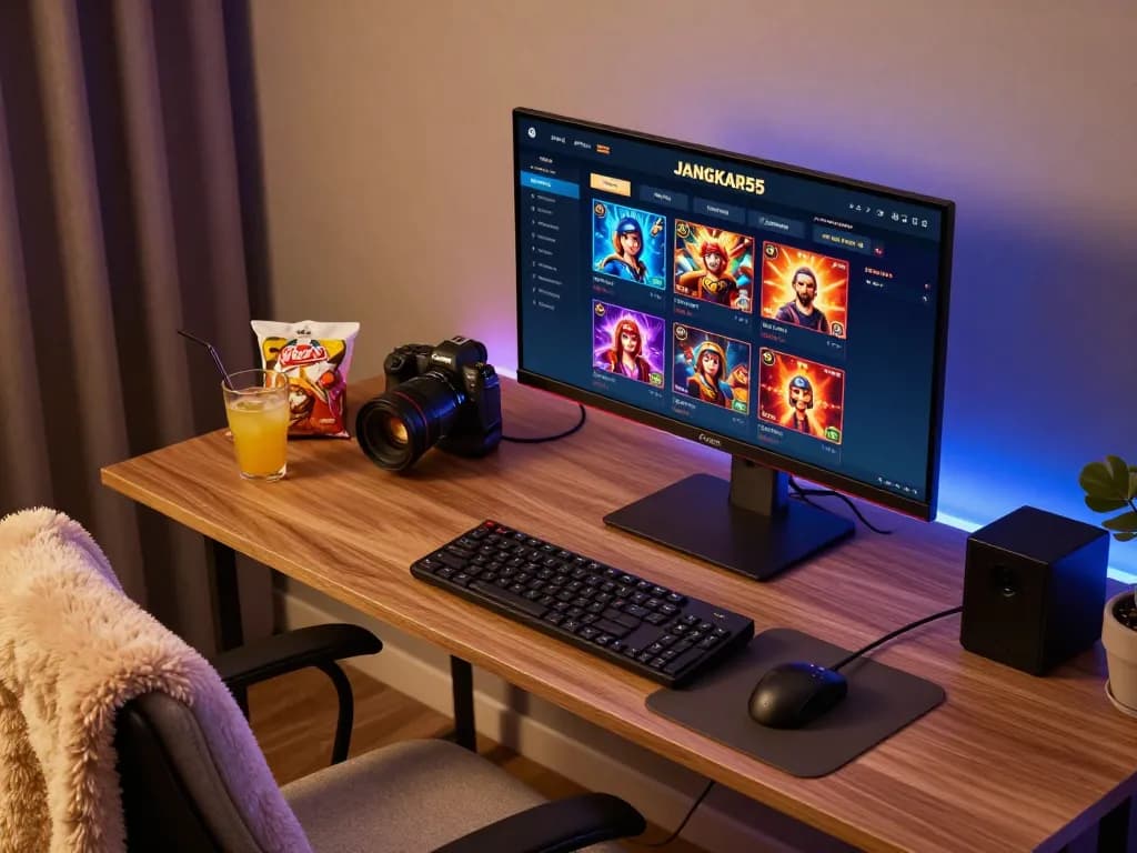Engage with dynamic JANGKAR55 online casino gameplay while enjoying a comfortable home setup.