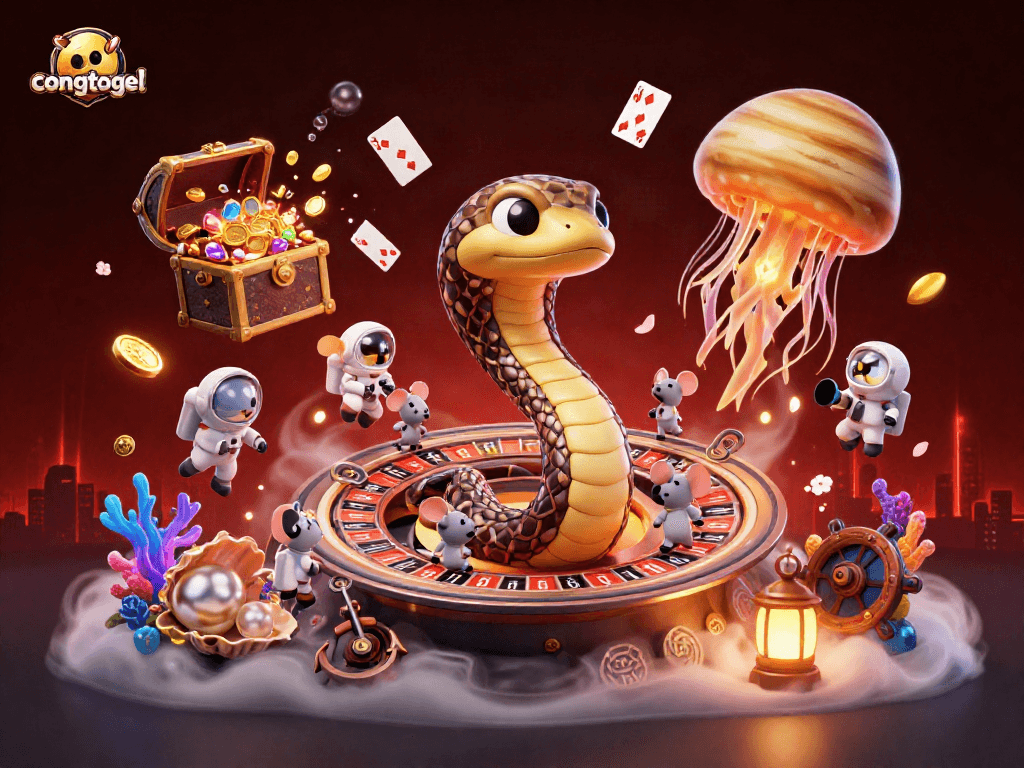 Join the cosmic gaming fun with congtogel as adorable mice bet on the Saturn roulette!