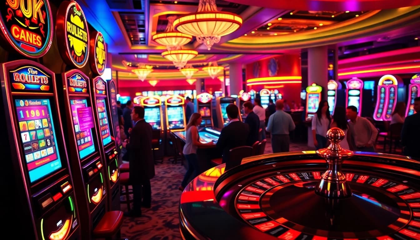 Nemo69 menarik perhatian penjudi dengan mesin slot yang berwarna-warni dan meja roulette.