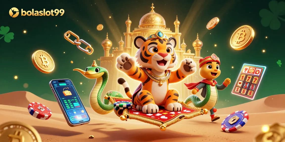 Bolsaslot99 energizes players with a vibrant casino motif, highlighting slot games and crypto elements.