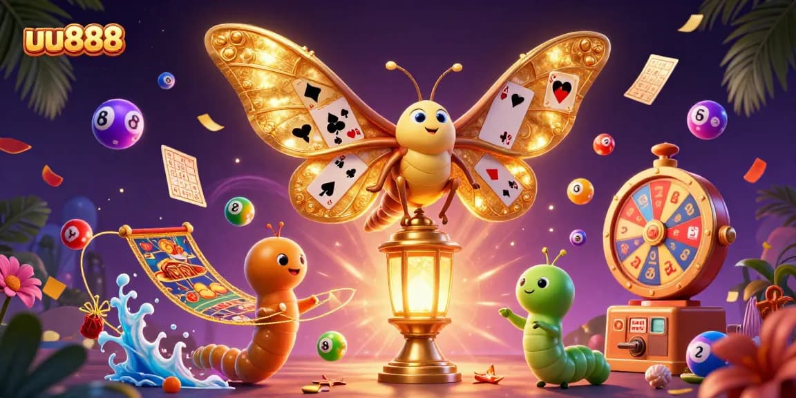 Win massive prizes at uu888 with this vibrant illustration showcasing a fantasy casino scene bustling with action.
