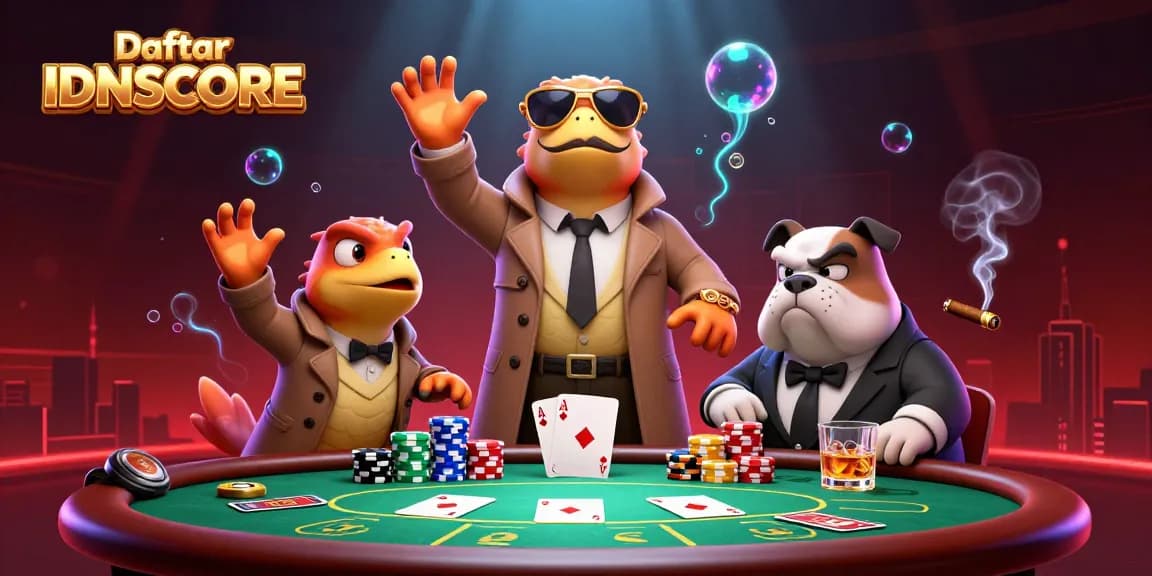 Experience gaming excitement at Daftar IDNSCORE with raptors and exciting poker elements.