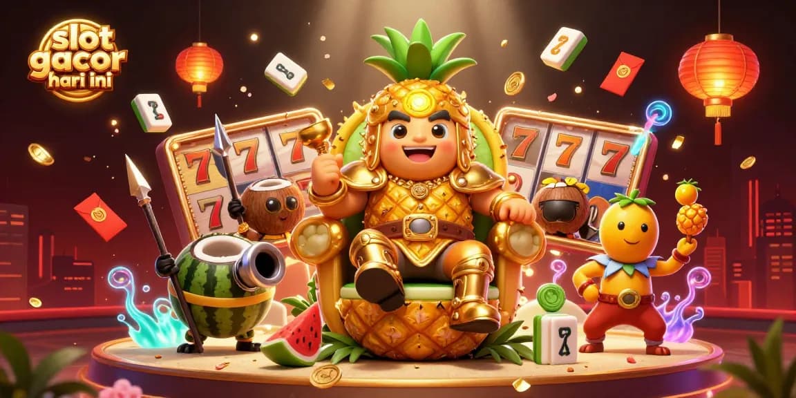 Menangkan slot gacor hari ini dengan slot reels bersinar dan karakter ceria di arena kasino yang meriah.