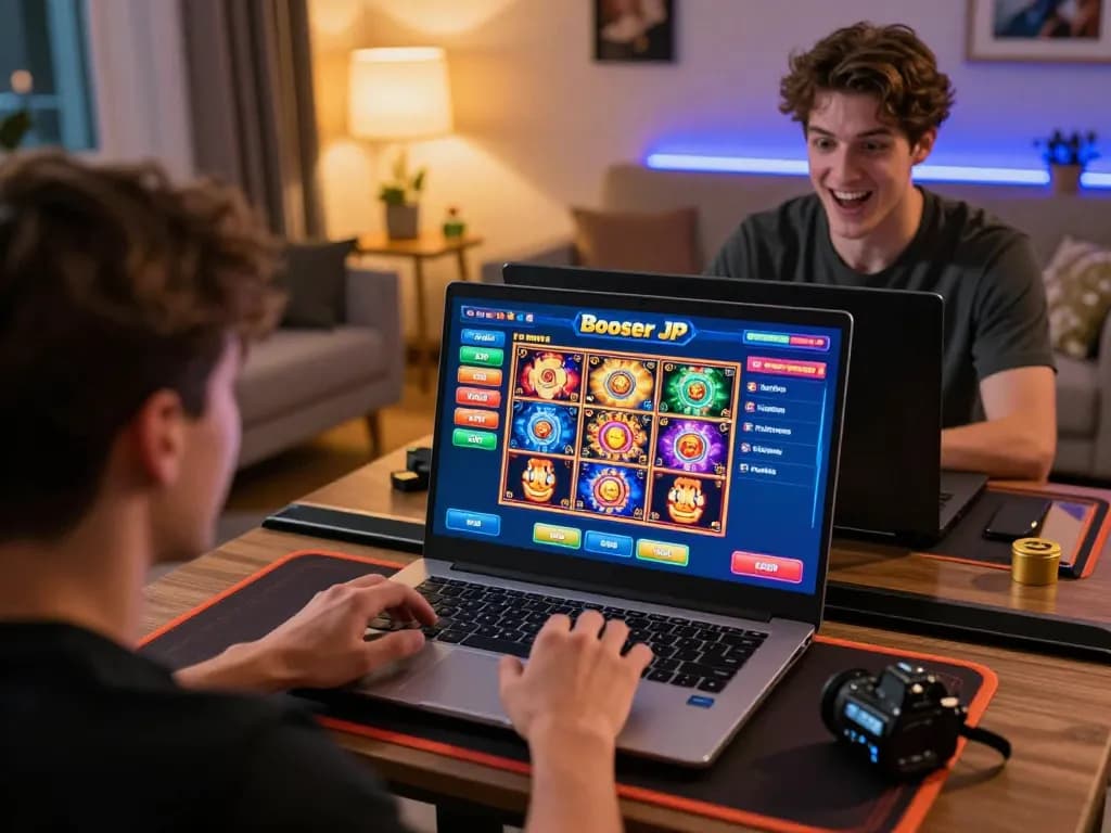 Experience thrilling gameplay on Booster JP’s online slot machines in a cozy home setting