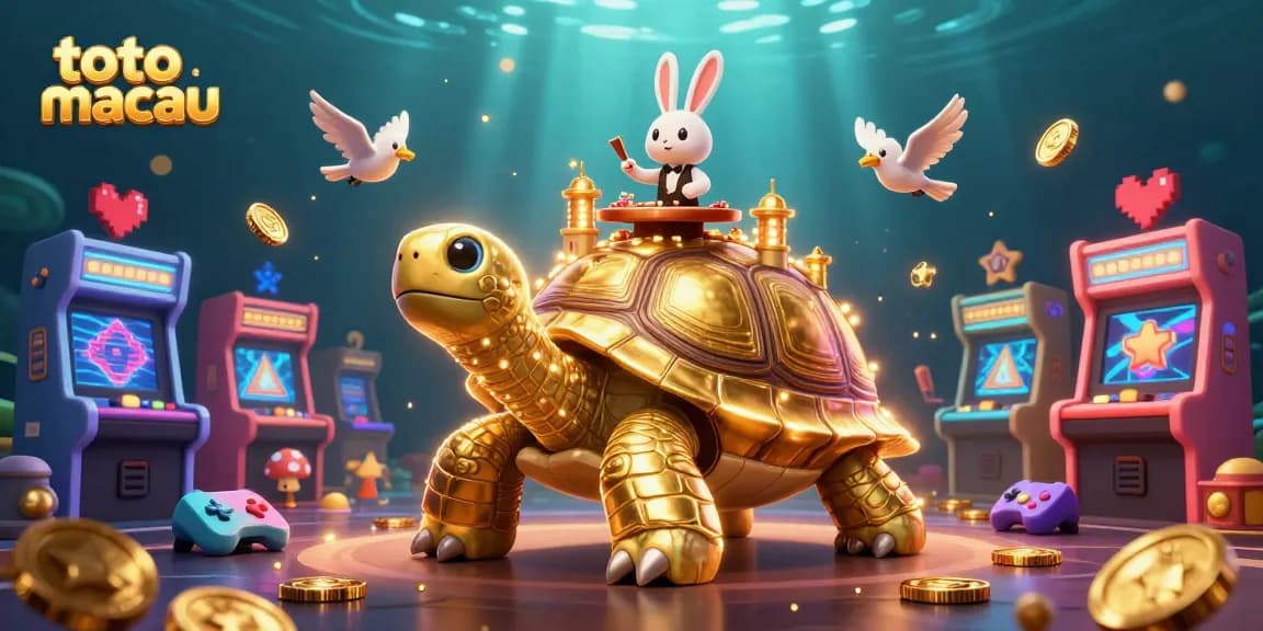 Engage with toto macau's golden tortoise casino scene featuring dynamic elements and vibrant gaming atmosphere.