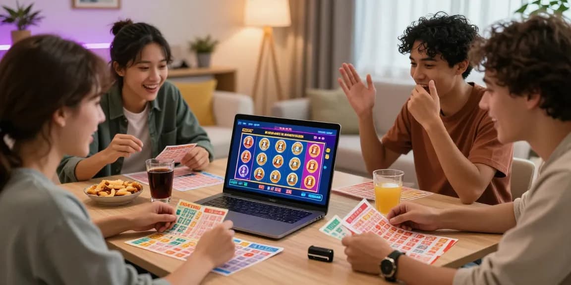 Pengalaman bermain toto slot secara online dengan teman-teman di ruang tamu yang ceria.