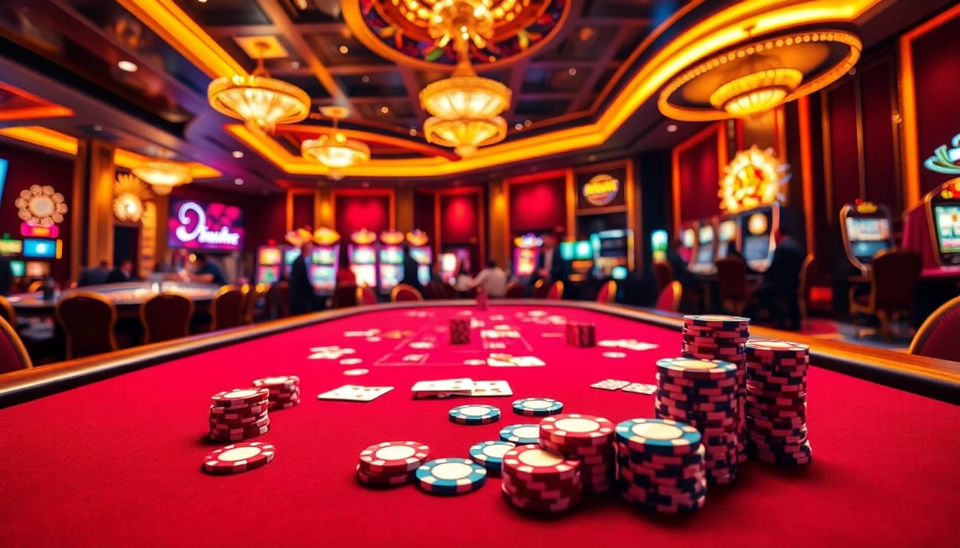 Engage in thrilling gameplay at https://8kbetbh.com/ with a luxurious casino poker scene.