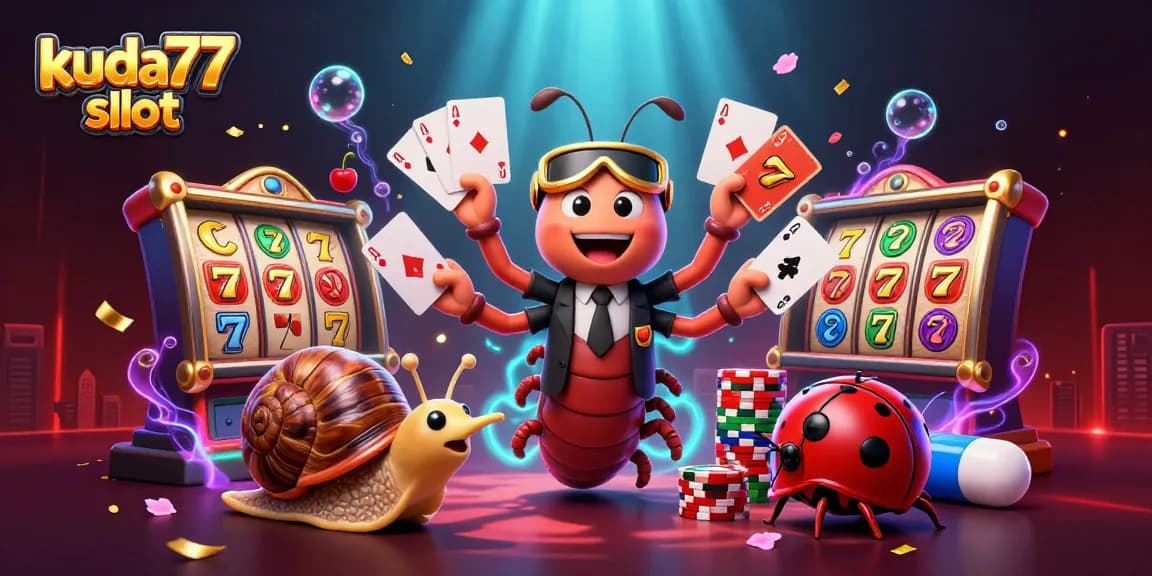Putar mesin slot kuda77 slot dengan dealer unik, simbol keberuntungan, dan suasana meriah.