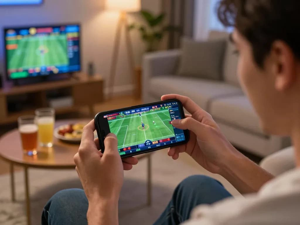 Engaged user placing bets on 78win app, showcasing a lively online gaming atmosphere.