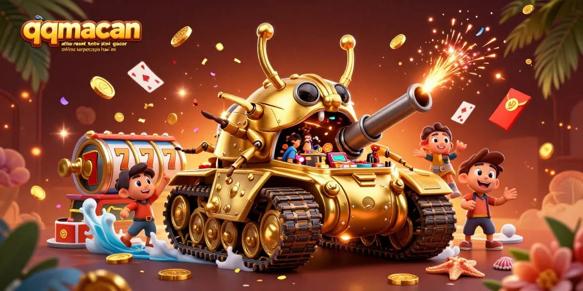 Spin and win at qqmacan situs resmi toto slot gacor online terpercaya hari ini with engaging casino scenes and vibrant gaming elements.
