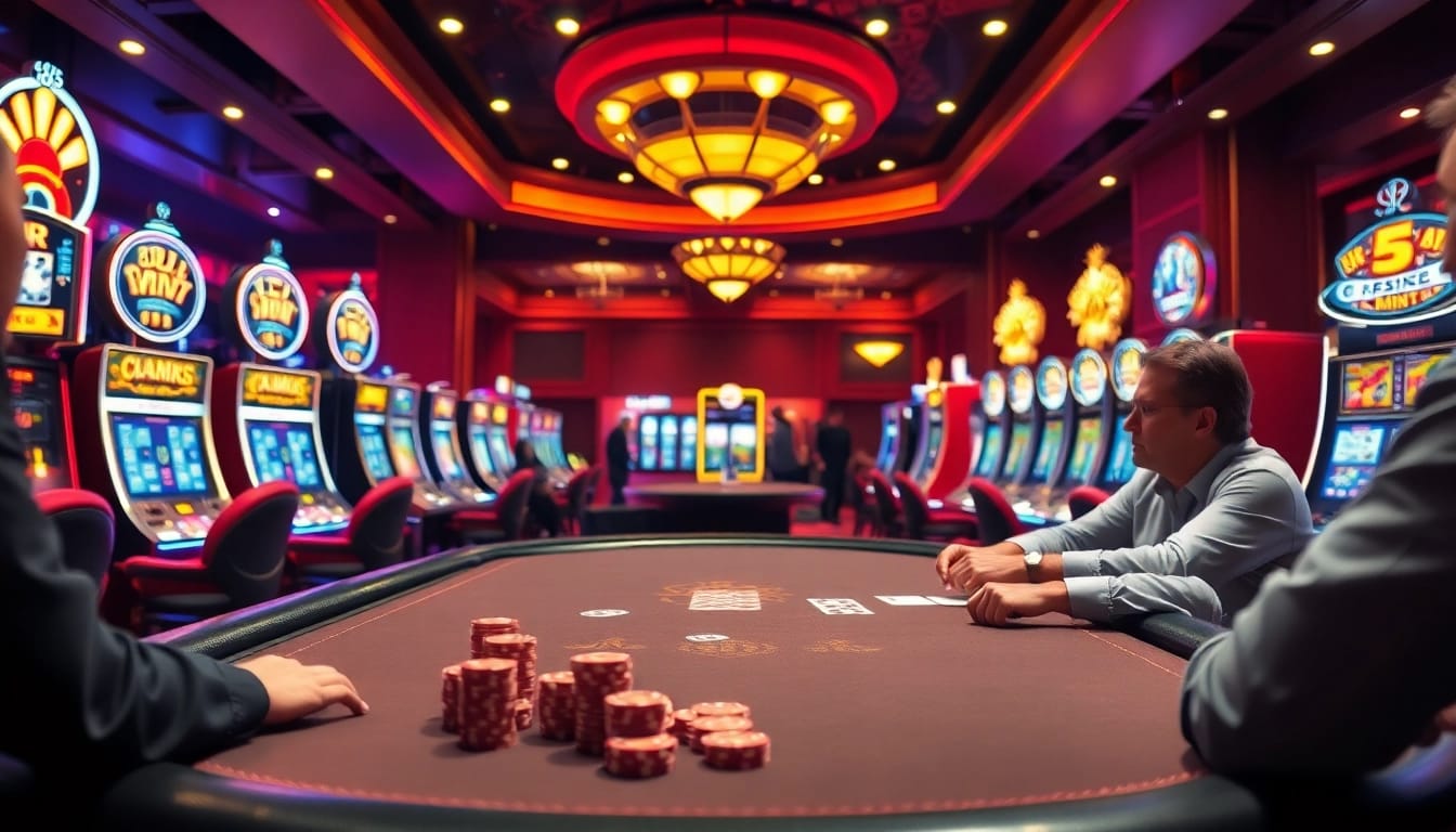 OLYMPUS88 menyajikan suasana kasino yang elegan dengan meja poker menawan dan mesin slot berkilau.