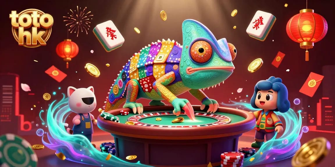 Menggandakan jackpot dengan Toto HK dalam ilustrasi kasino yang memukau dan penuh warna.
