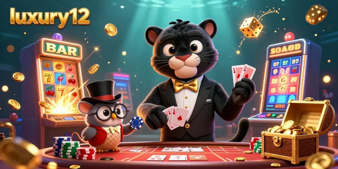 Join the luxury12 casino adventure with our stylish characters enjoying their epic card games.