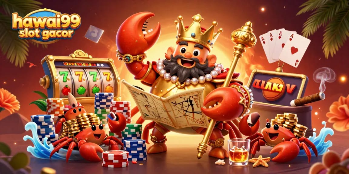 Experience thrills with hawai99 slot gacor showcasing a vibrant 3D casino scene full of excitement.