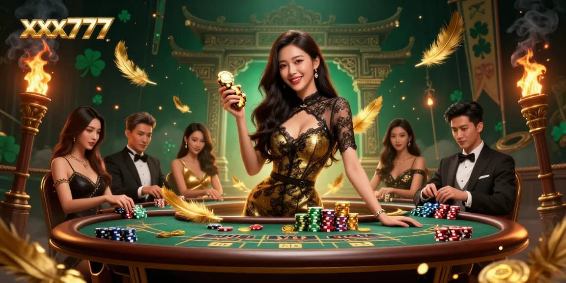 Bet at xxx777 with high-stakes baccarat, golden chips, and an exclusive atmosphere.