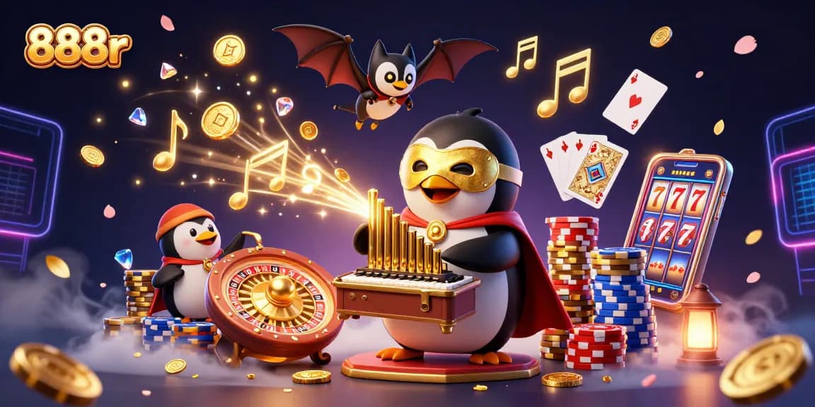 Experience thrilling moments at 888r with stunning visuals of winning coins and gaming excitement.