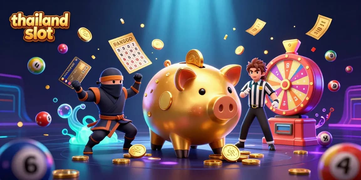 Experience vibrant gameplay action with Thailand slot characters in dynamic 3D illustration.