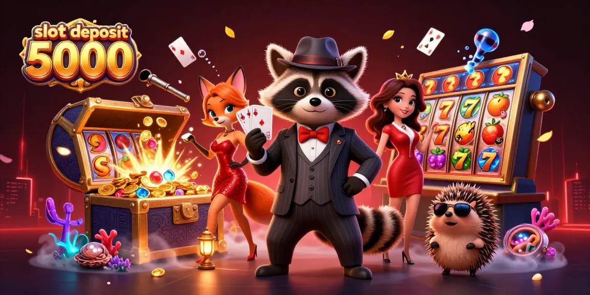 Permainan slot deposit 5000 dengan gaya 3D, menunjukkan pengalaman kasino yang memikat dan menguntungkan.
