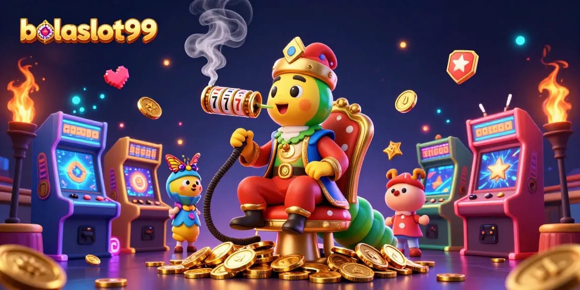 Engage with bolaslot99's vibrant gaming scene featuring animated characters and exciting casino elements.