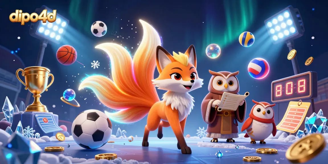 Experience the excitement of dipo4d with dynamic sports action, colorful spirits, and betting elements.