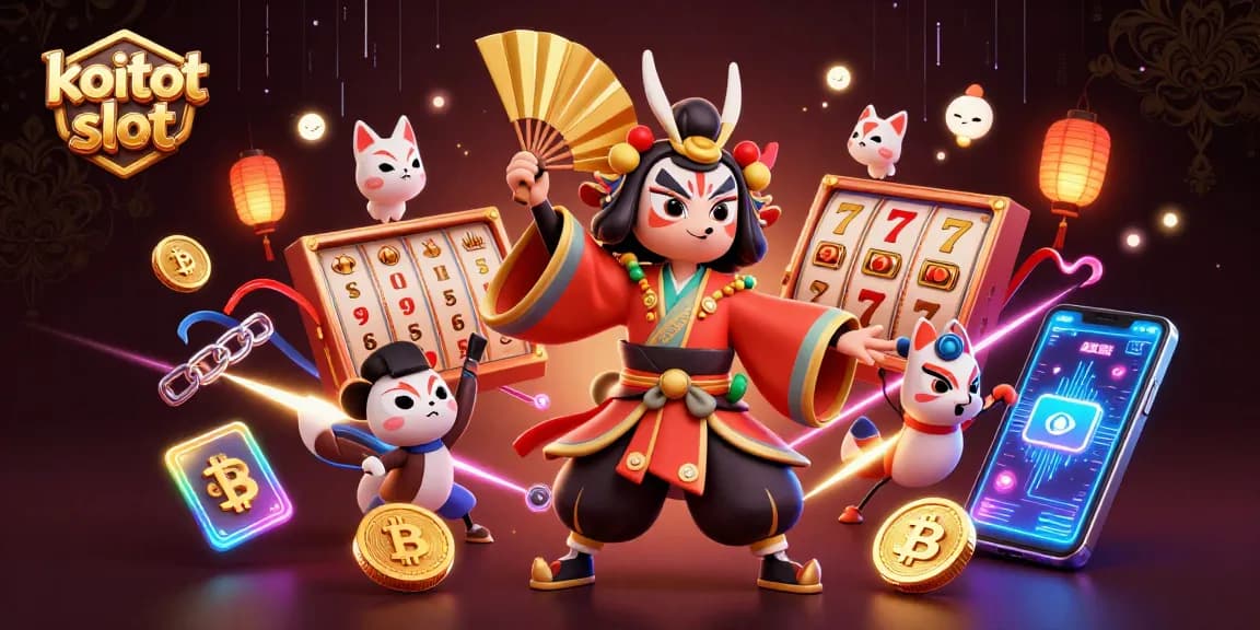 Mainkan KOITOTO slot dengan keseruan karakter unik dan elemen kasino yang menarik.