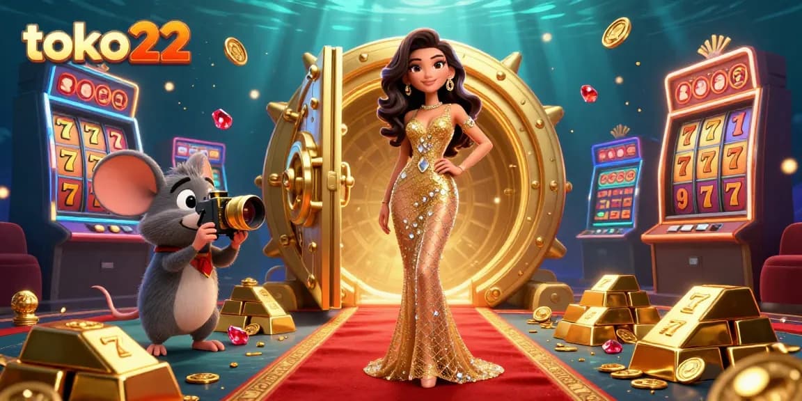 Experience the thrill of winning with toko22 in a vibrant casino scene filled with treasures and excitement.