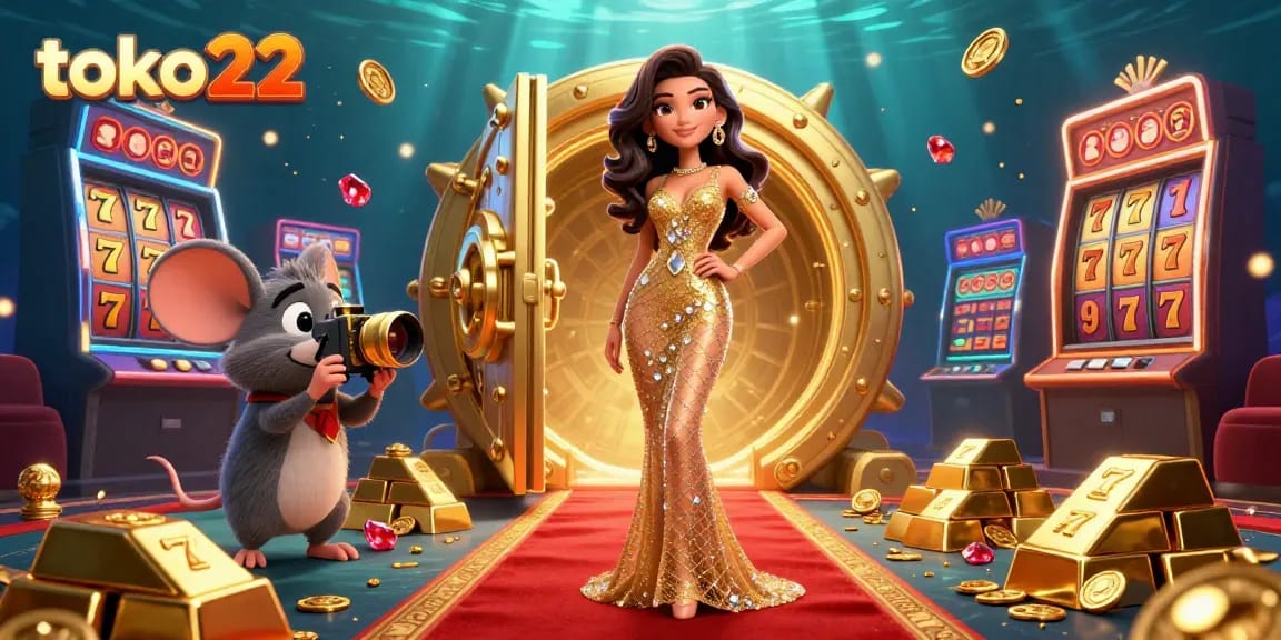 Experience the thrill of winning with toko22 in a vibrant casino scene filled with treasures and excitement.