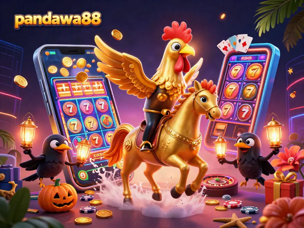 Menangkan peluang di pandawa88 dengan permainan slot berwarna dan koin emas berhamburan.