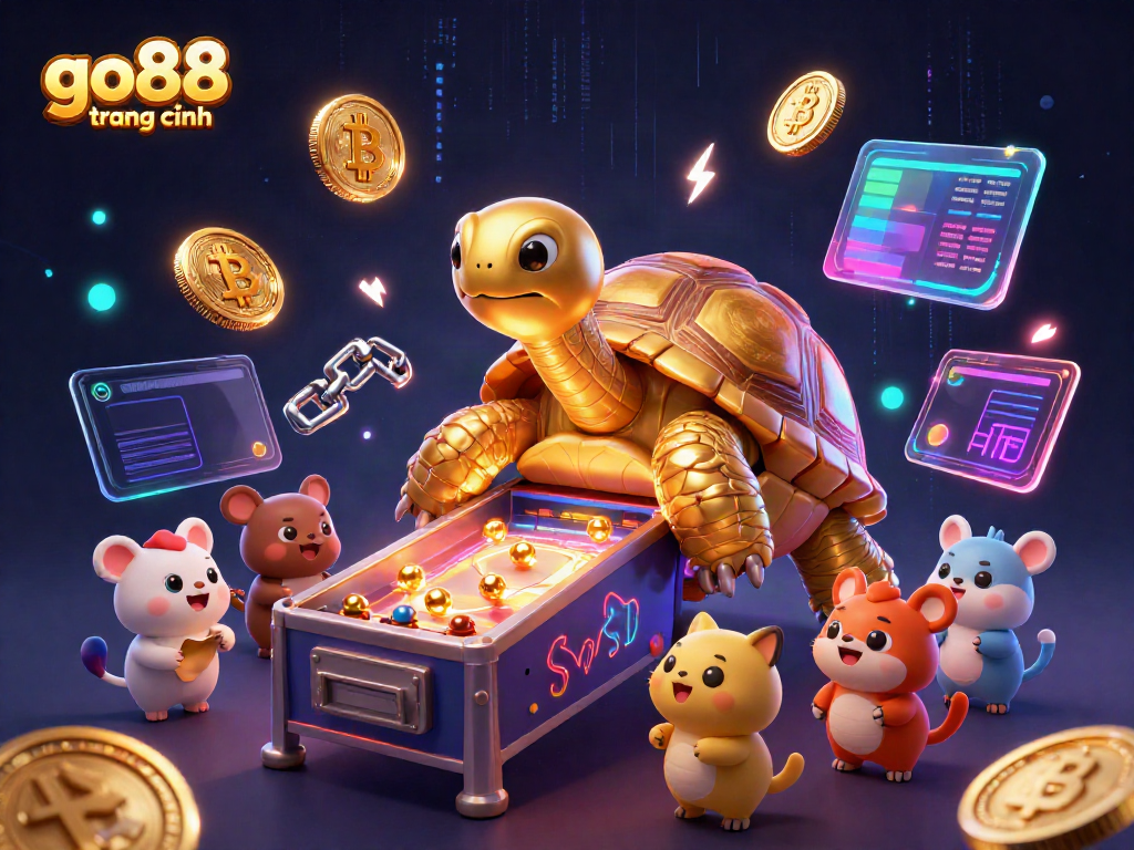 Experience thrilling gameplay at go88 trang chính with a vibrant casino scene featuring a colossal golden tortoise.