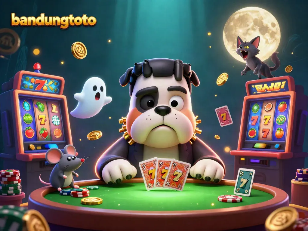 Engage with bandungtoto's thrilling slot experience in an ultra-detailed 3D casino illustration.