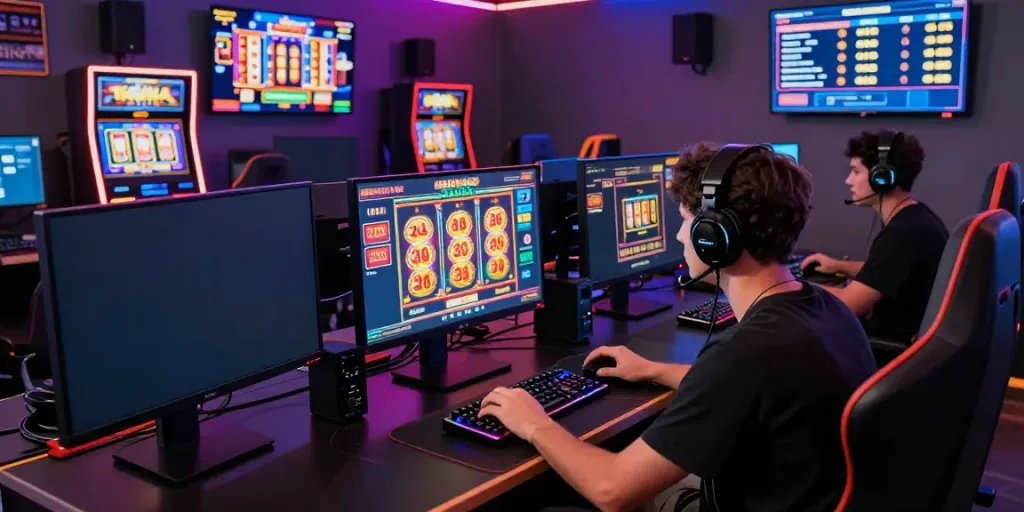 Permainan slot toto dalam suasana gaming yang cerah dan menarik