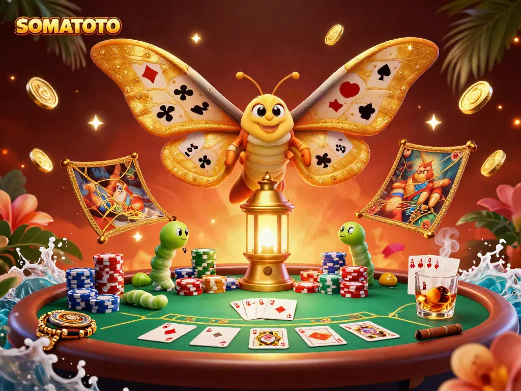 Experience the thrilling essence of SOMATOTO's casino world with vibrant characters and engaging gaming elements.