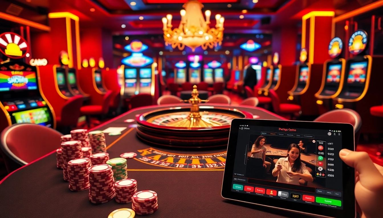 Experience the thrill of nhà cái uy tín nhất việt nam in a luxurious casino setting with vibrant games.