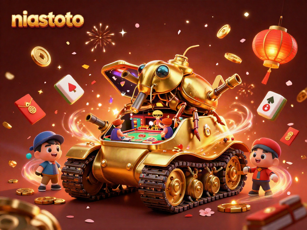 Engage in thrilling gaming experiences at niastoto's lavish virtual casino scene filled with excitement.