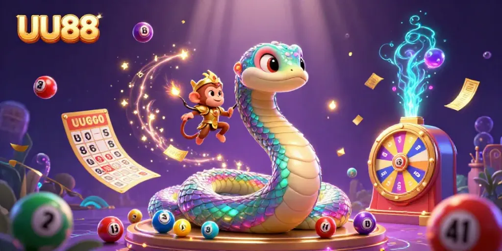 Experience winning moments at UU88 with an engaging illustration of lottery excitement and colorful visuals.