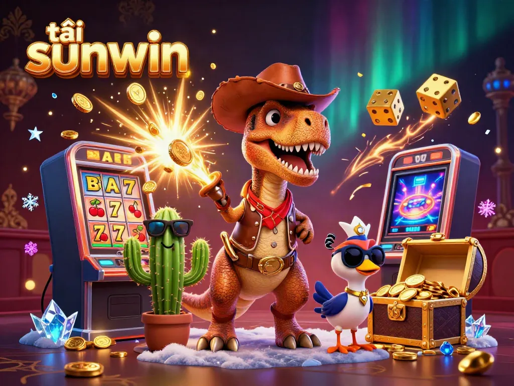 Experience thrilling slots and jackpot wins as you tải sunwin with exciting characters and vibrant casino elements.