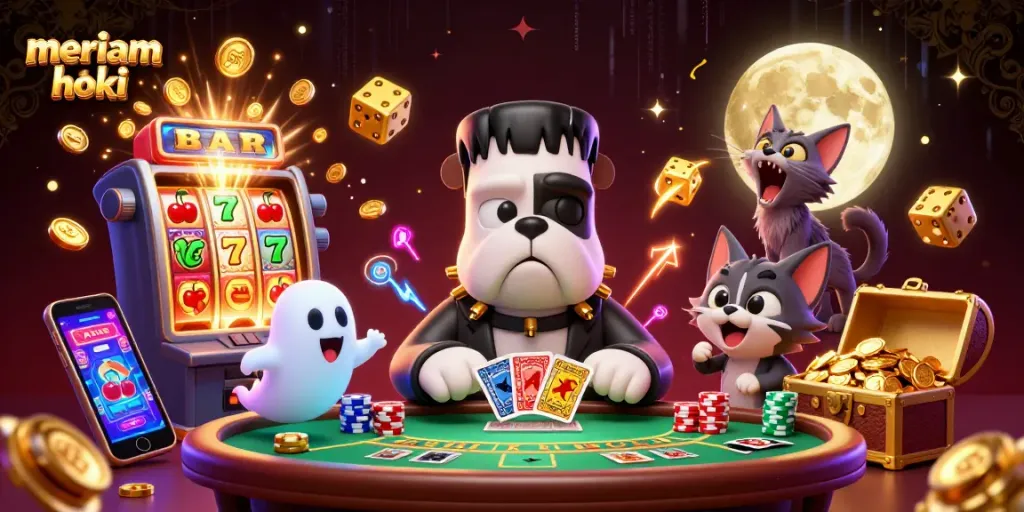 Meriam hoki menghadirkan kartu bermain menarik di meja baccarat yang menakutkan.