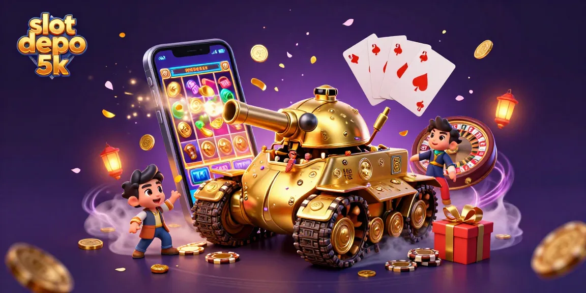 Experience thrilling action with slot depo 5k in this vibrant 3D casino scene.