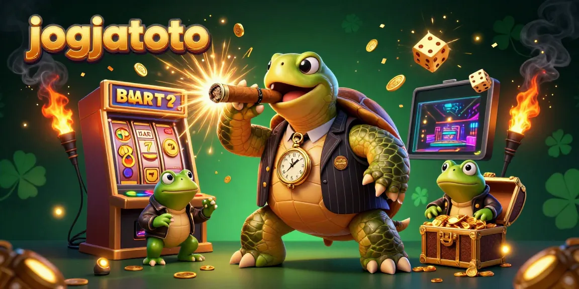 Experience massive wins with jogjatoto at a vibrant casino scene featuring unique characters.
