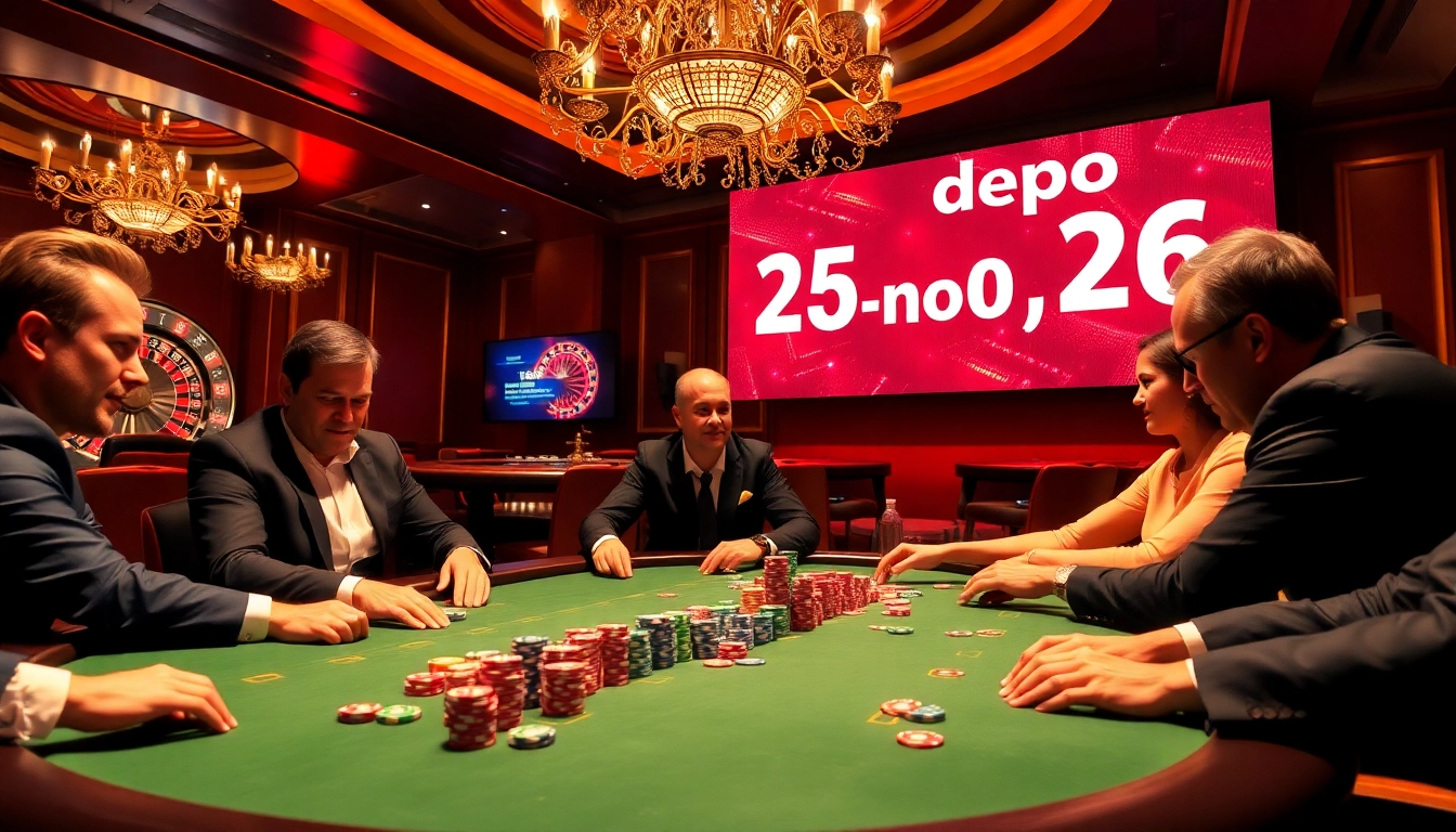 Experience the thrill of winning with the depo 25 bonus 26 at a bustling casino table.